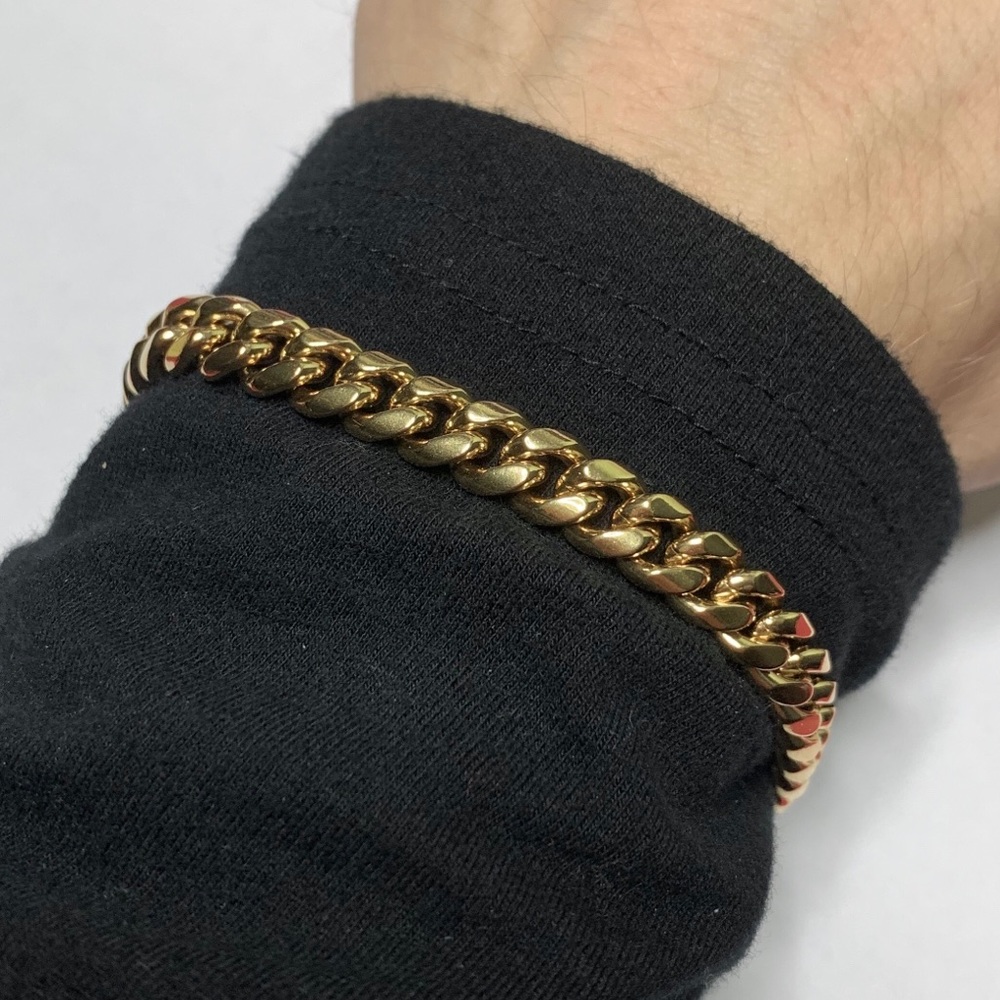 8mm 18k Gold Cuban Link Chain